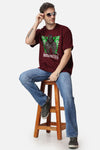 Anarchy Maroon Oversized T-shirt Men