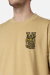 Get Lost Beige Oversized T-shirt Men