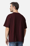 Anarchy Maroon Oversized T-shirt Men