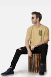 Get Lost Beige Oversized T-shirt Men