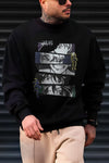 Anime Printed Oversized Sweatshirt for Men