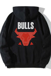 Bulls Printed Oversized Hoodie for Men