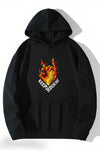 Keep Rockin Printed Oversized Hoodie for Men