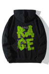 Rage Printed Oversized Hoodie for Men
