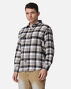 Men's Beige & Black Drop Shoulder Flannel Cotton Full Sleeves Shirt