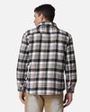 Men's Beige & Black Drop Shoulder Flannel Cotton Full Sleeves Shirt