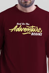 The Adventure Begins Oversized Travel T-Shirt For Men