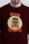 Horn Bajao Travel Oversized Printed T Shirt