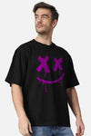 Purge Smile Skull Printed Oversized T-Shirt