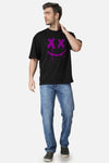 Purge Smile Skull Printed Oversized T-Shirt